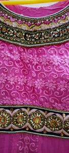 beautiful net embroidered anarkali