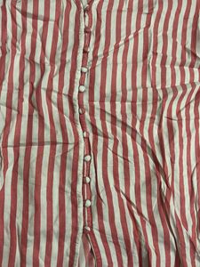 Striped Button-Up Blouse