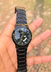 HMT orignal z black metallic watch day date