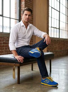 Classic Blue &amp; Yellow Sport Shoes