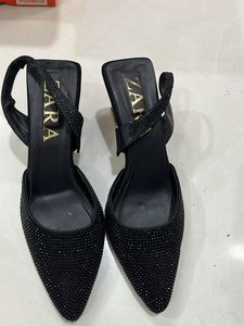 Sparkling Black Heels size 38