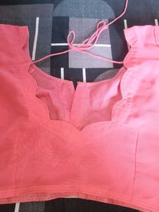 Elegant Pink Embroidered Saree