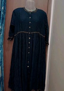 AHIKA Anaarkali Black Kurta