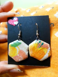 Funky Fruit Slice Earrings