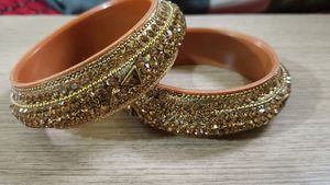 Two Piece Golden Kada Set