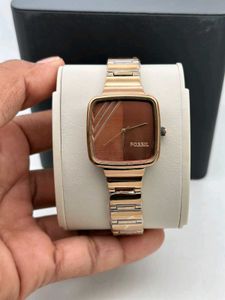 Women's Rose Gold Square Watch