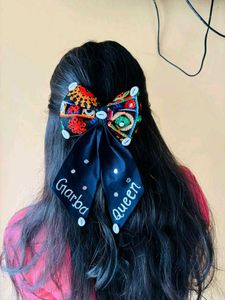 Boho Embroidered Hair Bows