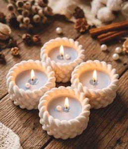 Lotus Shaped Candle Holders Set of 3