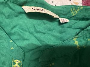 Elegant Green Printed Kurta
