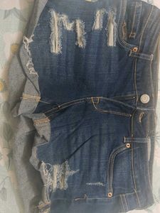Distressed Denim Shorts