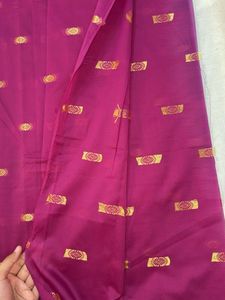 💜Purple Banarasi Fabric With Heavy Zari Work