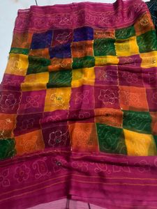 Vibrant Patchwork Saree