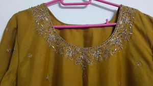 Embroidered Mustard salwaar set