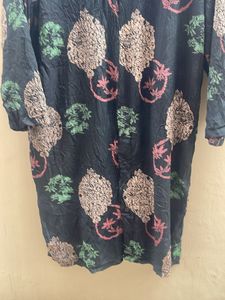 Unique Printed Collared Shirt Dress