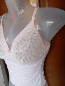 Pretty Pink Lace Trim Bralette