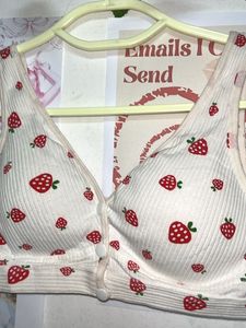Strawberry Print Bra