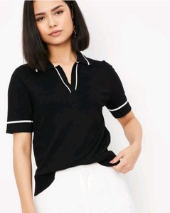 Chic Black Polo T-Shirt