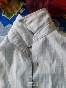 Men's Light Blue Checkered Shirt