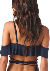 Ruffled Wrap Bikini Top