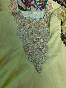 Elegant Yellow Anarkali Gown