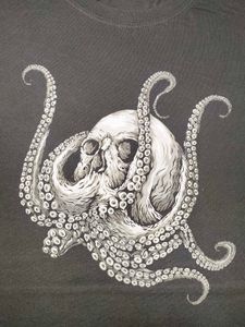 Skull &amp; Octopus Dark Aesthetic Graphic T-Shirt