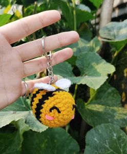 Cute Crochet Bee Keychain
