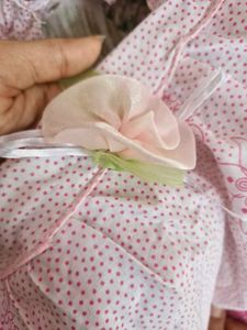Cute Pink Floral Baby Girl Top Frock