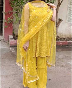 Beautiful Yellow Kurta Set with Dupatta