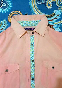 Peach Button-Down Shirt