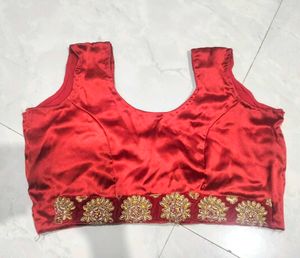 Red Embroidered Blouse