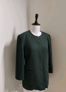 Classic Formal Shirt Coat With Padded Shoulders