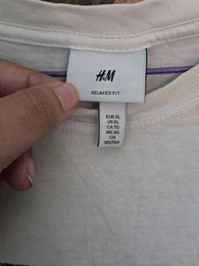 H&amp;M Skatepool Photographic Graphic Off-White Tee