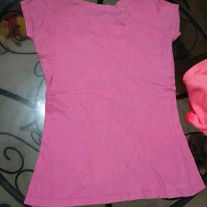 Pink Printed T Shirt For Women
