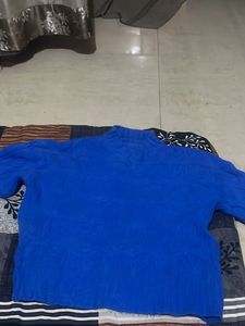 Cozy Blue Cable Knit Sweater
