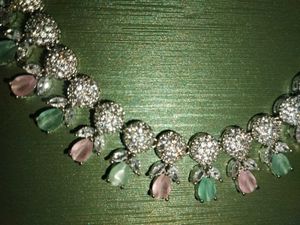 Sparkling CZ & Pastel Gemstone Necklace Set