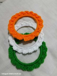 Handmade Tricolor Bangles Set