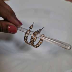 294. Oxidised Golden Hoops Combo