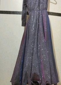 ✨ Shimmery Party Wear Gown for Girls