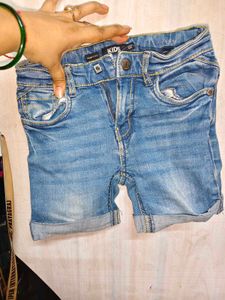 2 colour Cute Denim Shorts for Kids