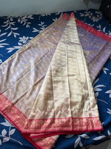 Elegant Cream Saree with Blouse