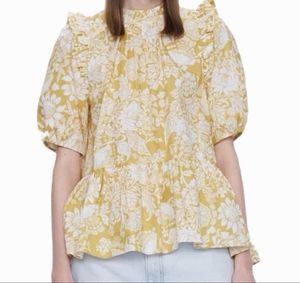 Zara - Floral Ruffle Top