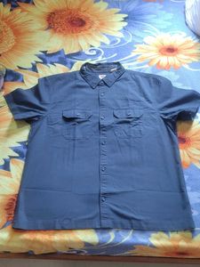 export Levi's Navy Blue Button-Up Shirt