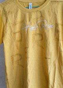 Yellow "High Rise" Graphic T-Shirt