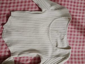 Ribbed Bell Sleeve Cropped Top