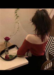 Chic Cut-Out Red Knit Top