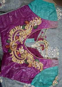 Embroidered Ombre lehnga  with bliuse having margi