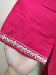 Beautiful Red Embroidered Kurta