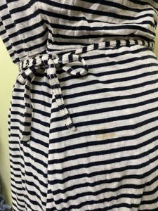 H&amp;M Striped Wrap Dress