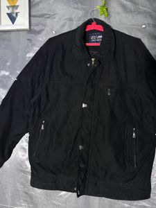 Black Men's suede leather  Jacket