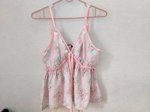 Pink Floral Cami Top